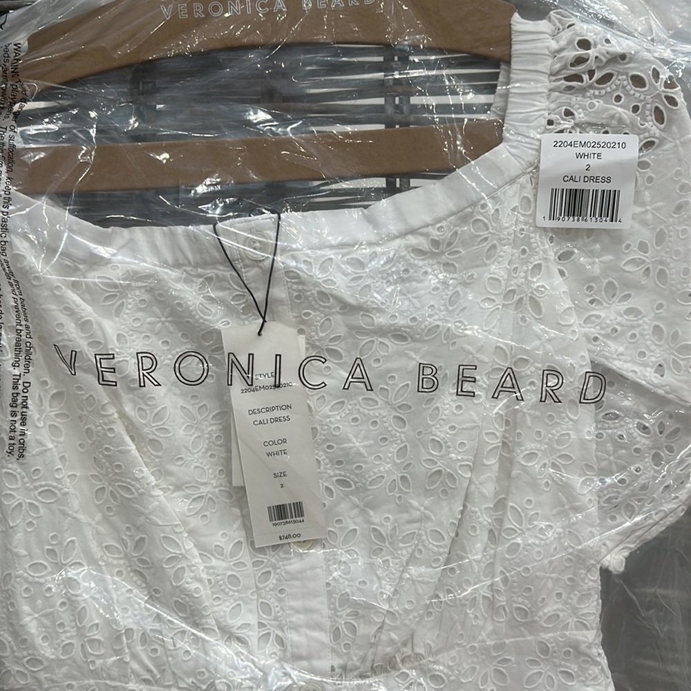 BRAND NEW Veronica Beard Cali Maxi Dress White - Picture 11 of 11